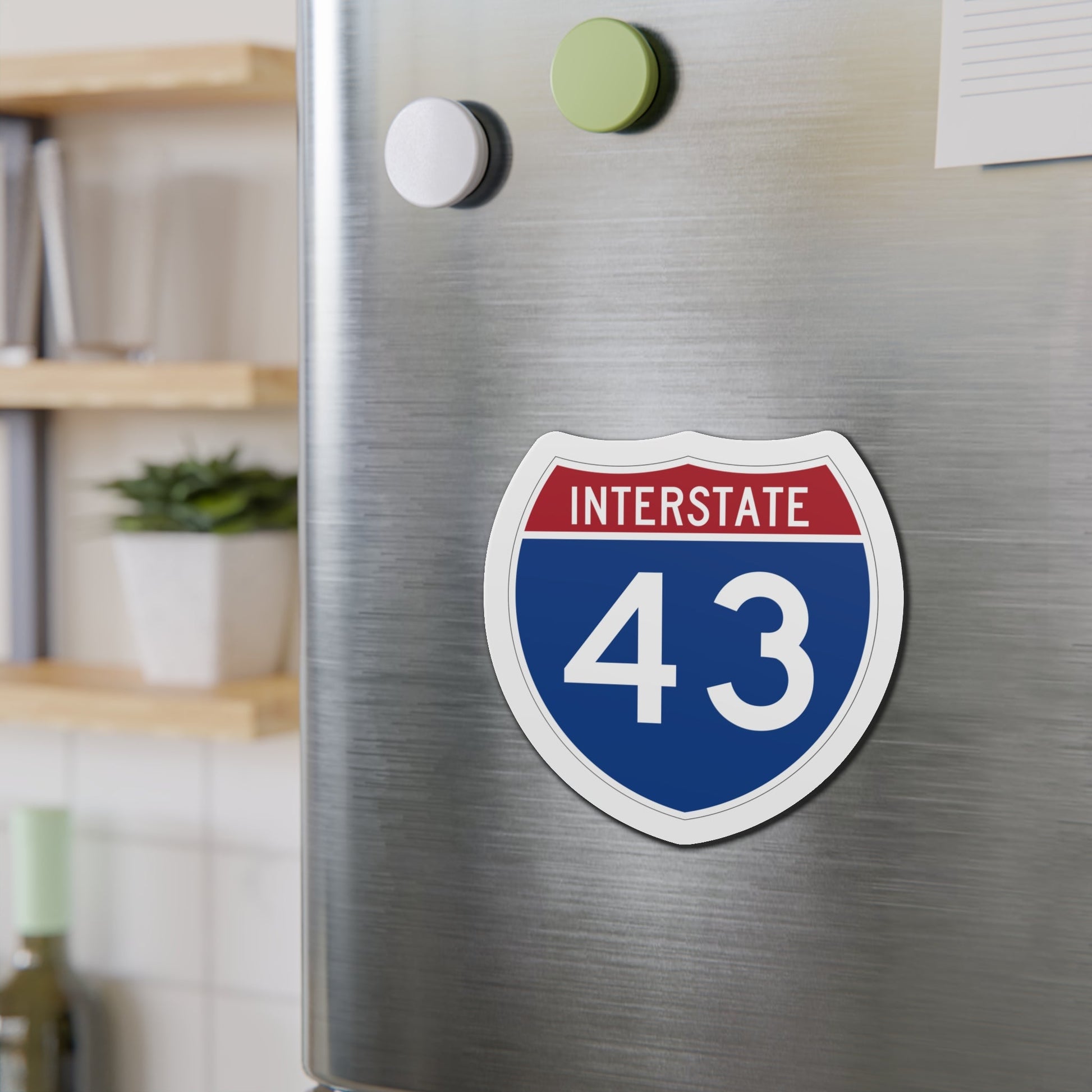 Interstate 43 (U.S. Highways) Die-Cut Magnet-The Sticker Space