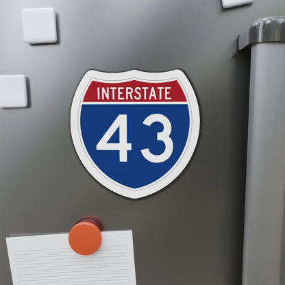 Interstate 43 (U.S. Highways) Die-Cut Magnet-The Sticker Space