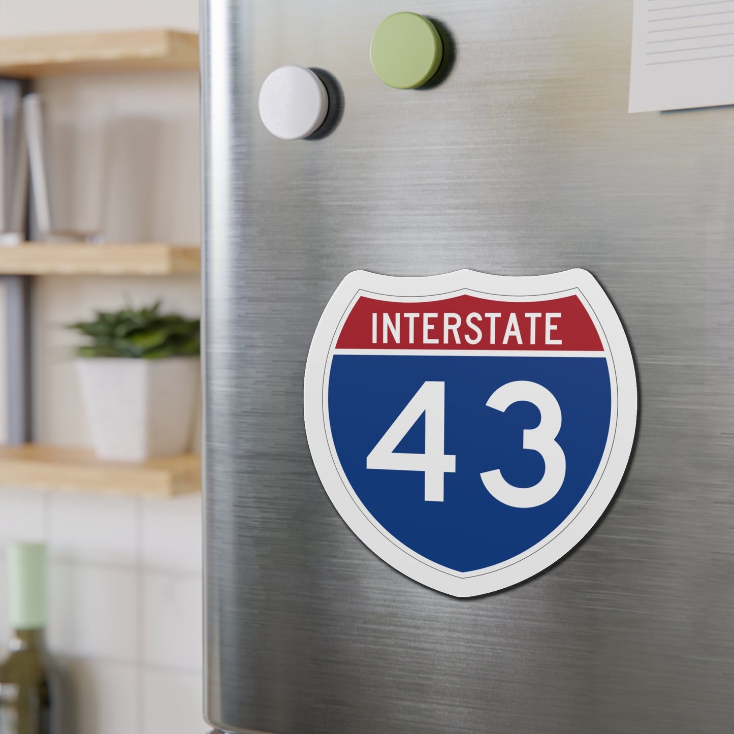 Interstate 43 (U.S. Highways) Die-Cut Magnet-The Sticker Space