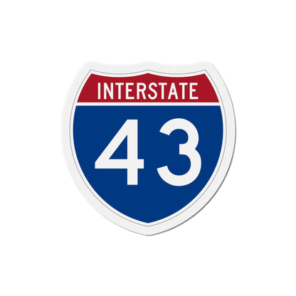 Interstate 43 (U.S. Highways) Die-Cut Magnet-5 Inch-The Sticker Space