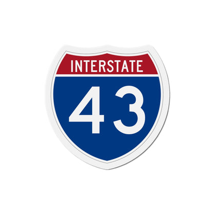 Interstate 43 (U.S. Highways) Die-Cut Magnet-6 Inch-The Sticker Space