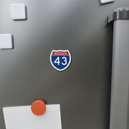 Interstate 43 (U.S. Highways) Die-Cut Magnet-The Sticker Space