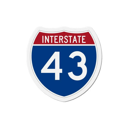 Interstate 43 (U.S. Highways) Refrigerator Magnet 5 Inch - The Sticker Space