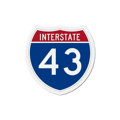 Interstate 43 (U.S. Highways) Refrigerator Magnet 6 Inch - The Sticker Space