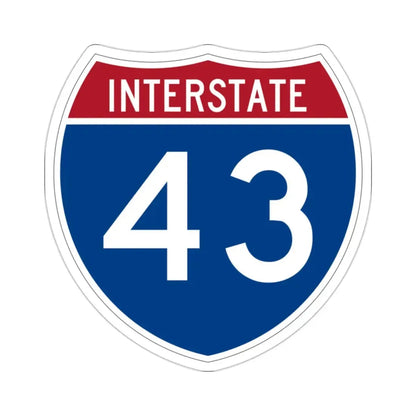 Interstate 43 (U.S. Highways) STICKER Vinyl Die-Cut Decal 2 Inch - The Sticker Space
