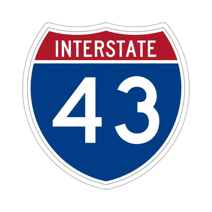 Interstate 43 (U.S. Highways) STICKER Vinyl Die-Cut Decal - The Sticker Space