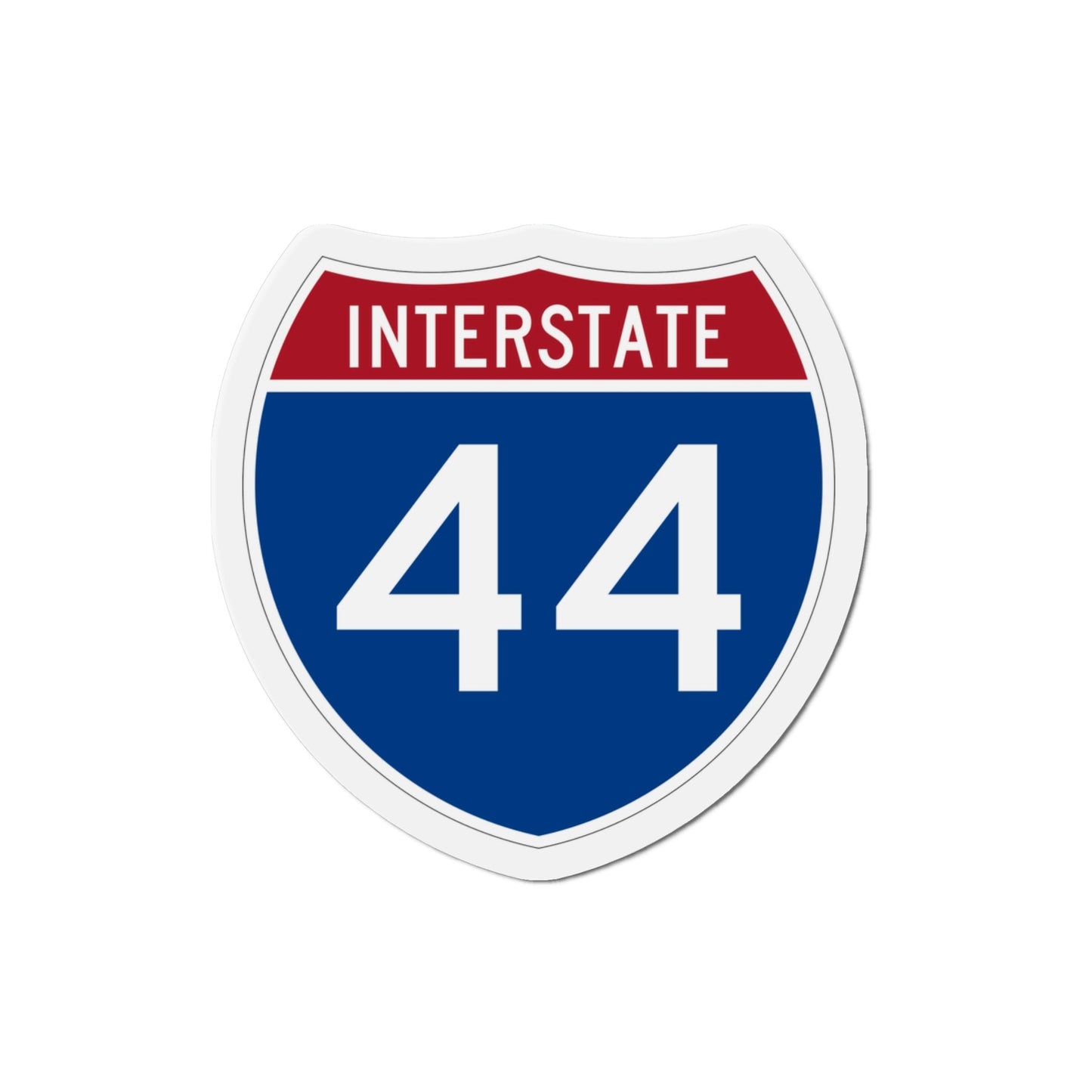 Interstate 44 (U.S. Highways) Die-Cut Magnet-3 Inch-The Sticker Space