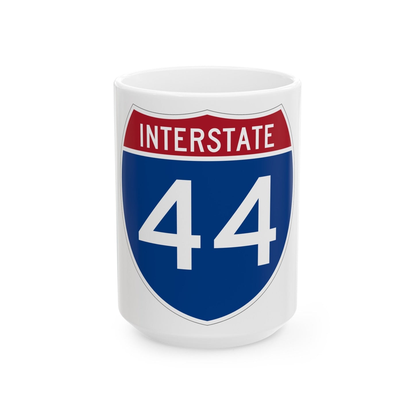 Interstate 44 (U.S. Highways) White Coffee Mug-15oz-The Sticker Space