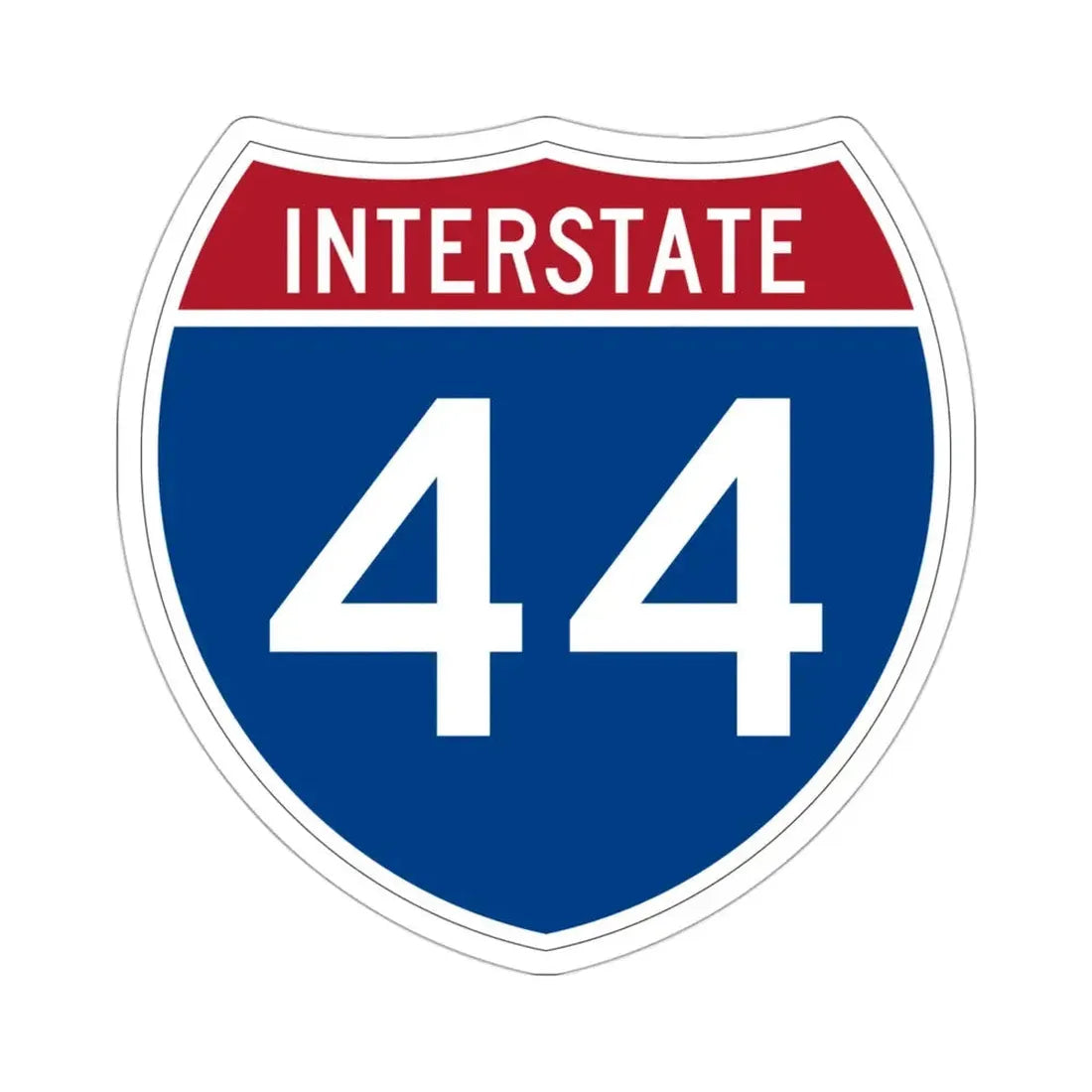 Interstate 44 (U.S. Highways) STICKER Vinyl Die-Cut Decal 3 Inch - The Sticker Space