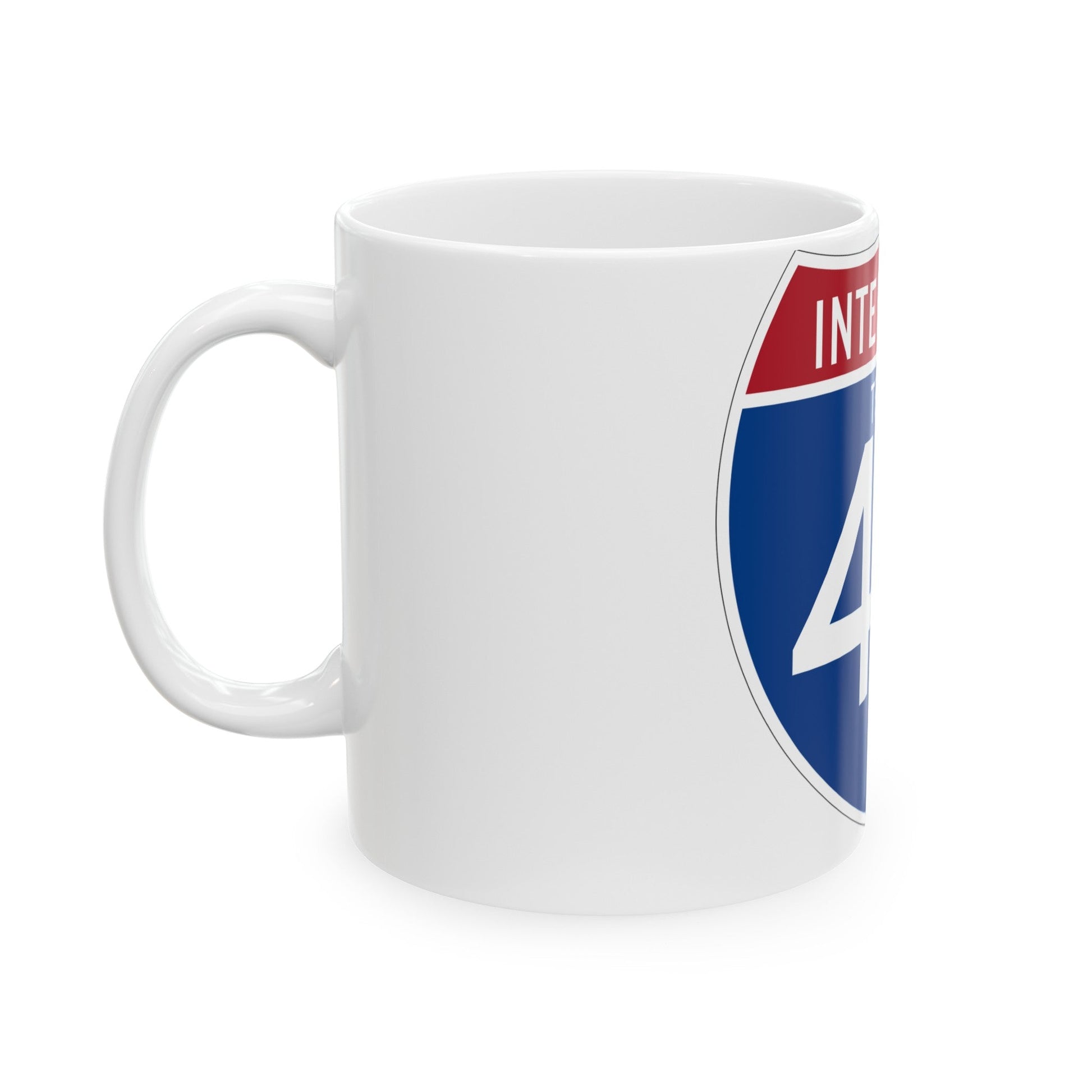Interstate 45 (U.S. Highways) White Coffee Mug-The Sticker Space