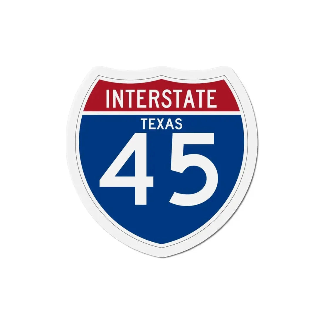 Interstate 45 (U.S. Highways) Refrigerator Magnet 5 Inch - The Sticker Space