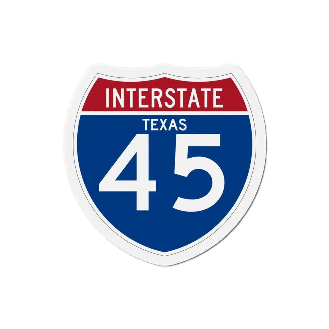 Interstate 45 (U.S. Highways) Refrigerator Magnet - The Sticker Space