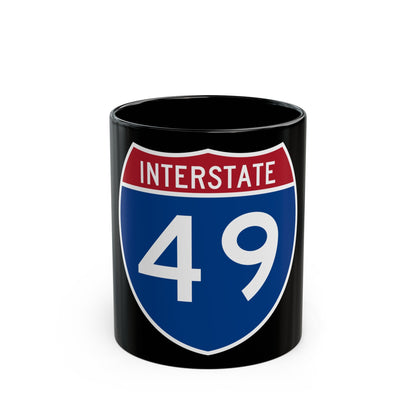 Interstate 49 (U.S. Highways) Black Coffee Mug-11oz-The Sticker Space