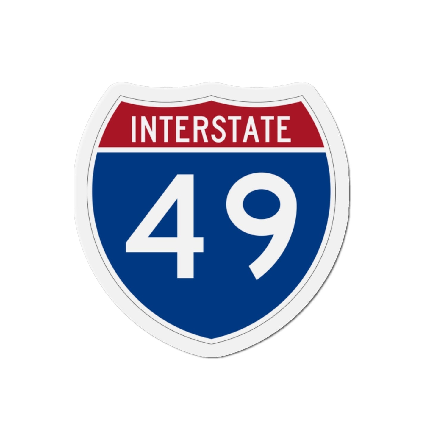 Interstate 49 (U.S. Highways) Die-Cut Magnet-2 Inch-The Sticker Space