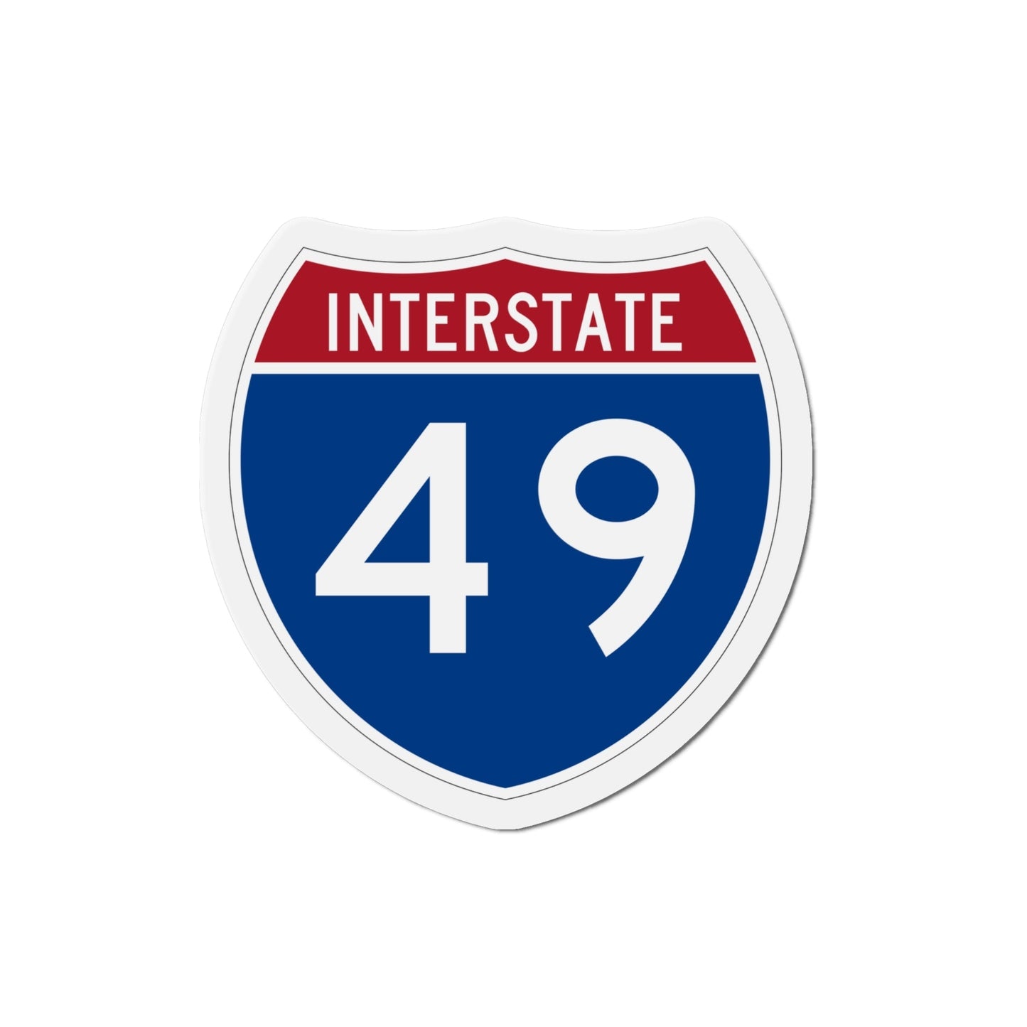 Interstate 49 (U.S. Highways) Die-Cut Magnet-4 Inch-The Sticker Space