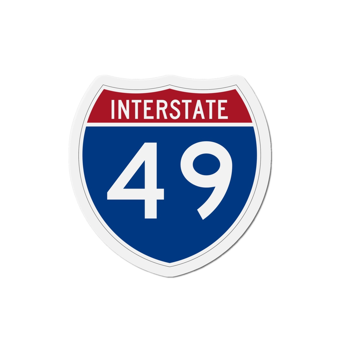 Interstate 49 (U.S. Highways) Die-Cut Magnet-5 Inch-The Sticker Space