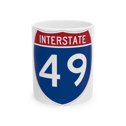 Interstate 49 (U.S. Highways) White Coffee Mug-11oz-The Sticker Space