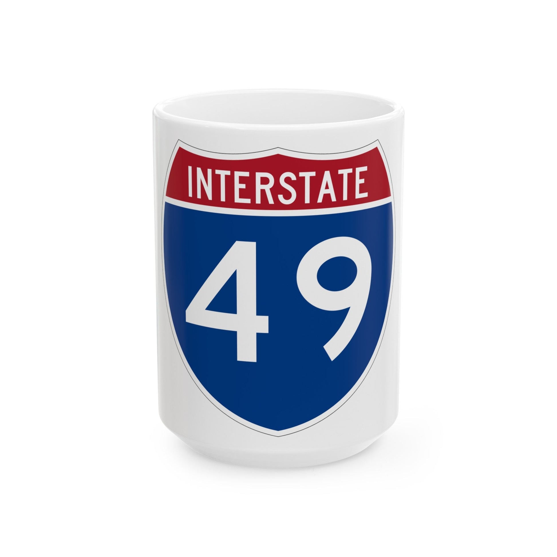 Interstate 49 (U.S. Highways) White Coffee Mug-15oz-The Sticker Space