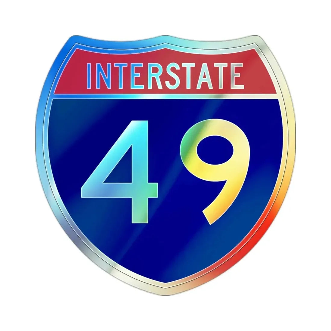 Interstate 49 (U.S. Highways) Holographic STICKER Die-Cut Vinyl Decal - The Sticker Space