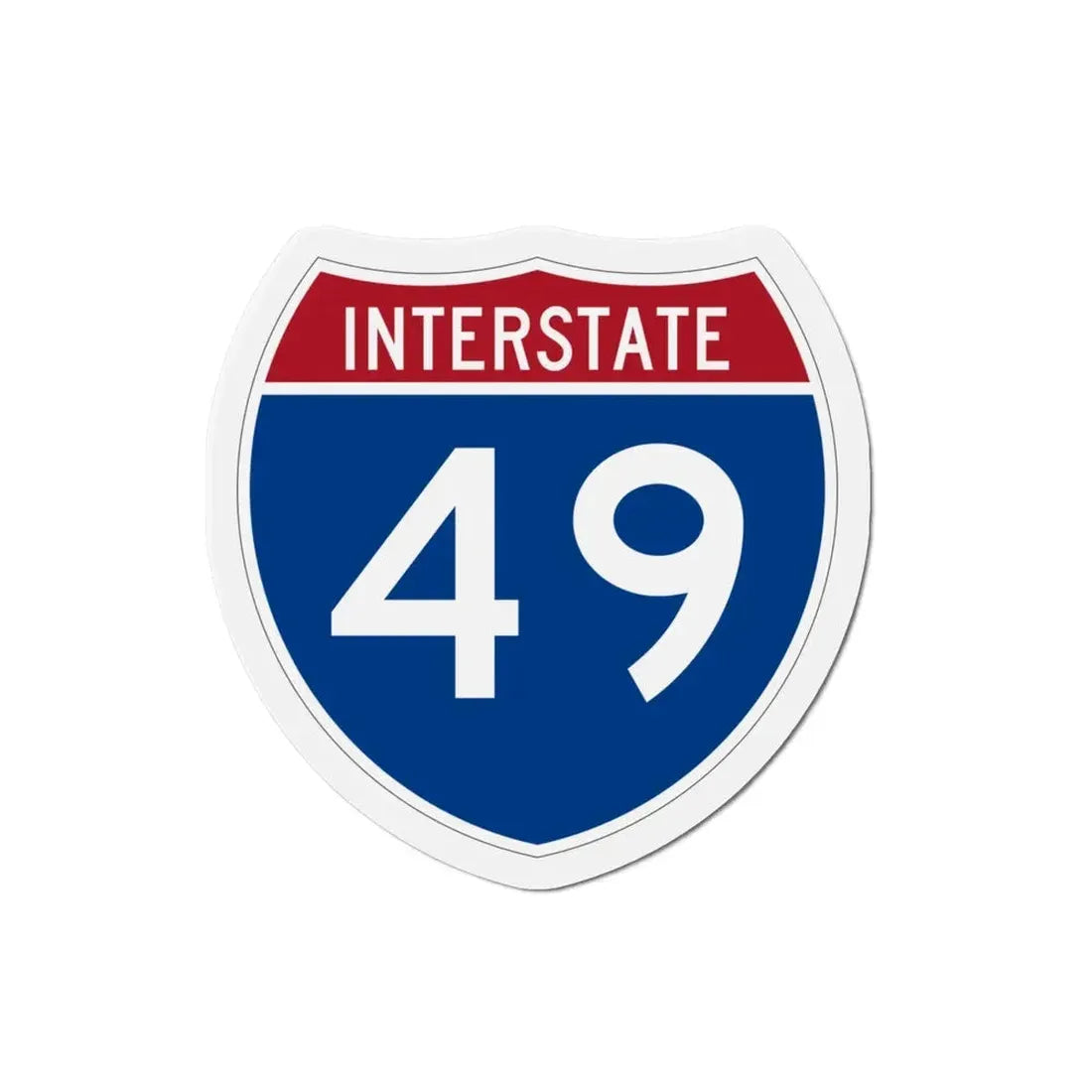 Interstate 49 (U.S. Highways) Refrigerator Magnet 3 Inch - The Sticker Space