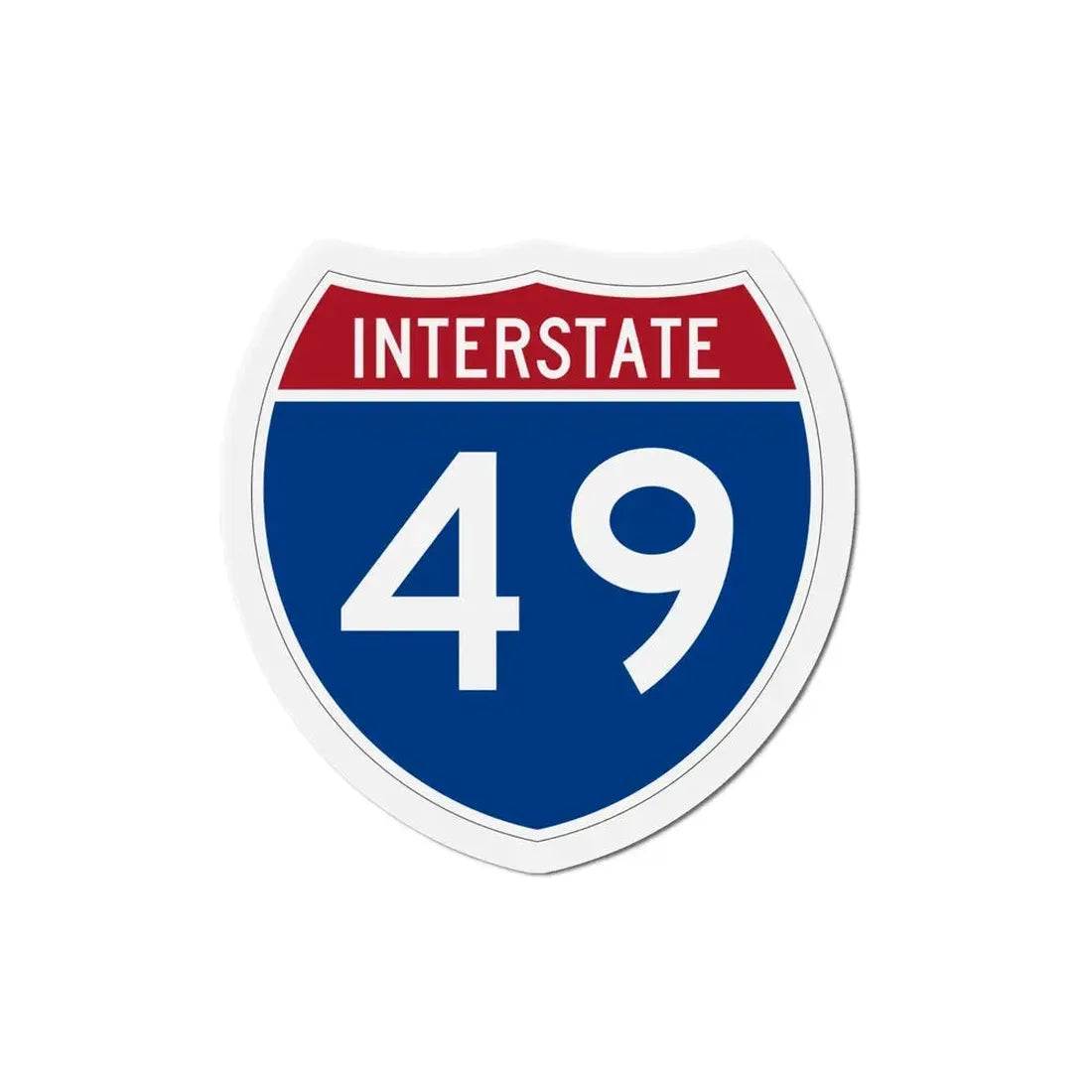 Interstate 49 (U.S. Highways) Refrigerator Magnet 6 Inch - The Sticker Space