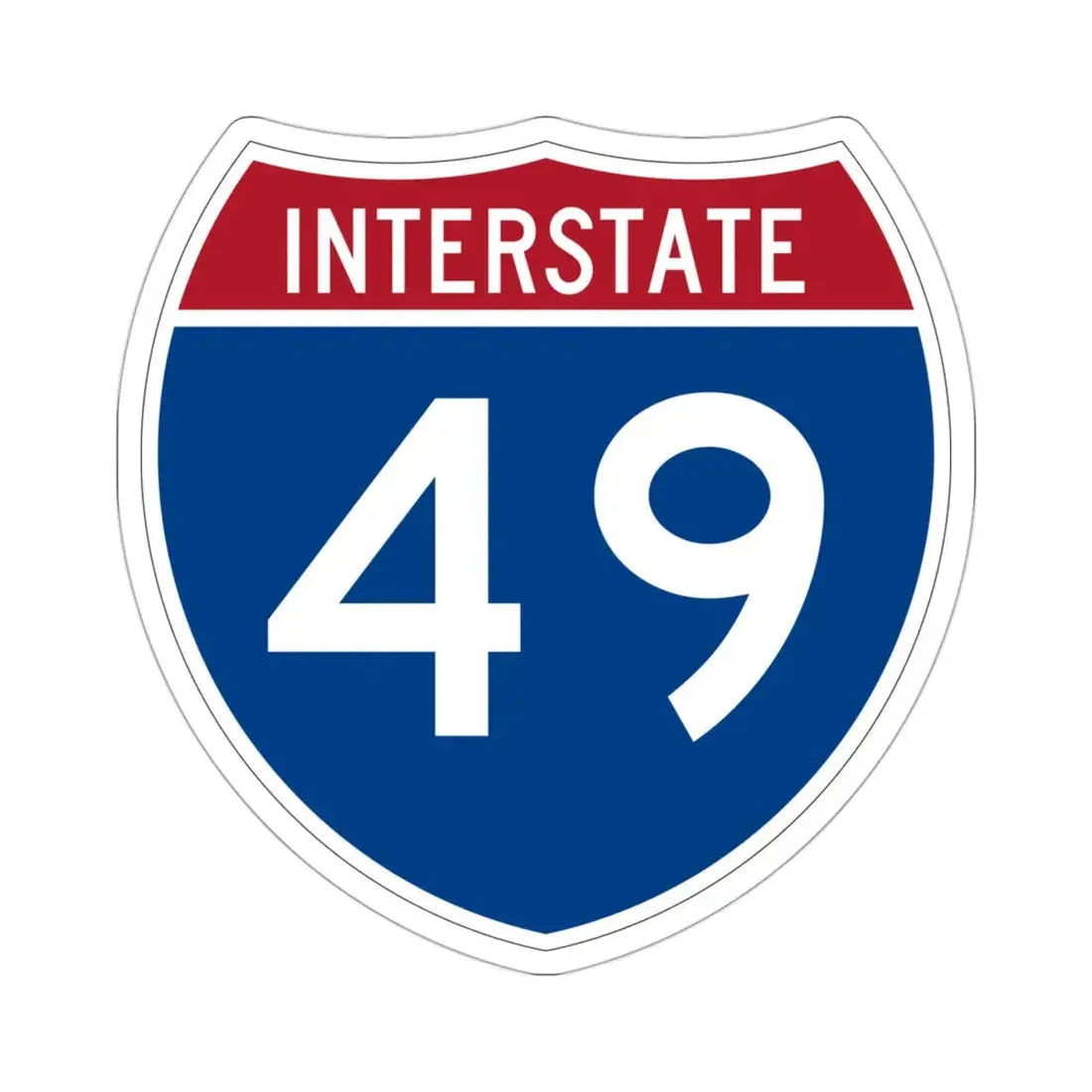 Interstate 49 (U.S. Highways) STICKER Vinyl Die-Cut Decal 3 Inch - The Sticker Space