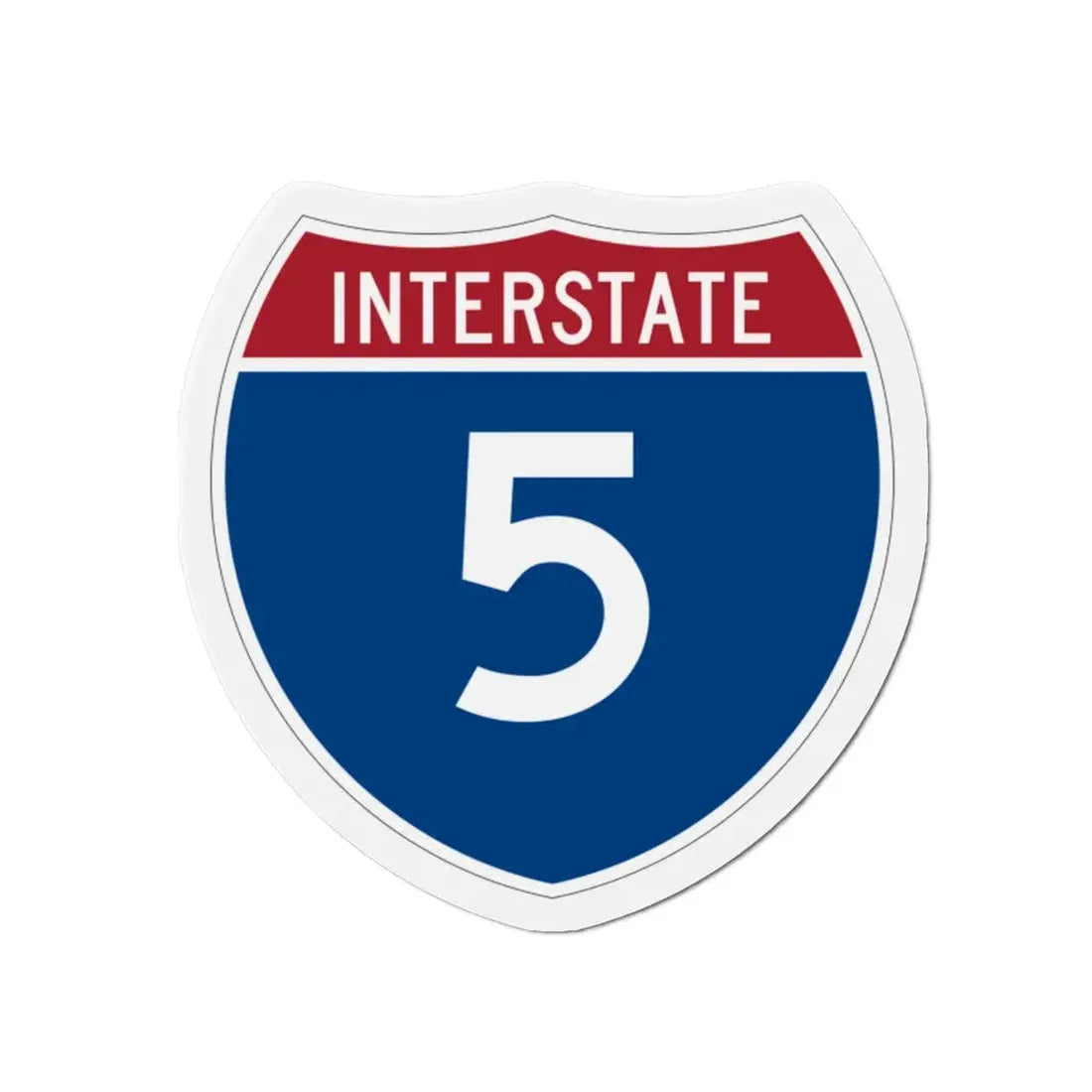 Interstate 5 (U.S. Highways) Refrigerator Magnet 2 Inch - The Sticker Space