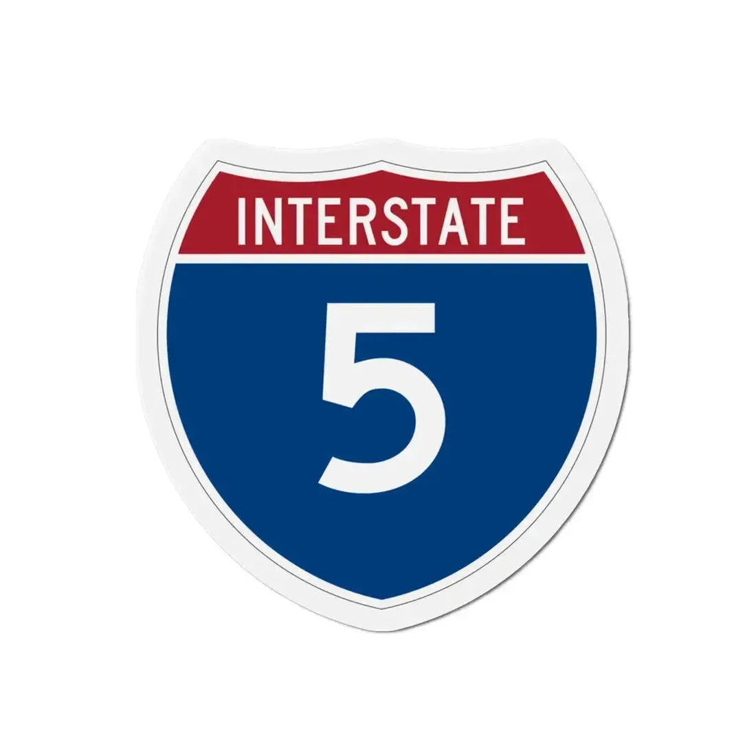 Interstate 5 (U.S. Highways) Refrigerator Magnet 3 Inch - The Sticker Space