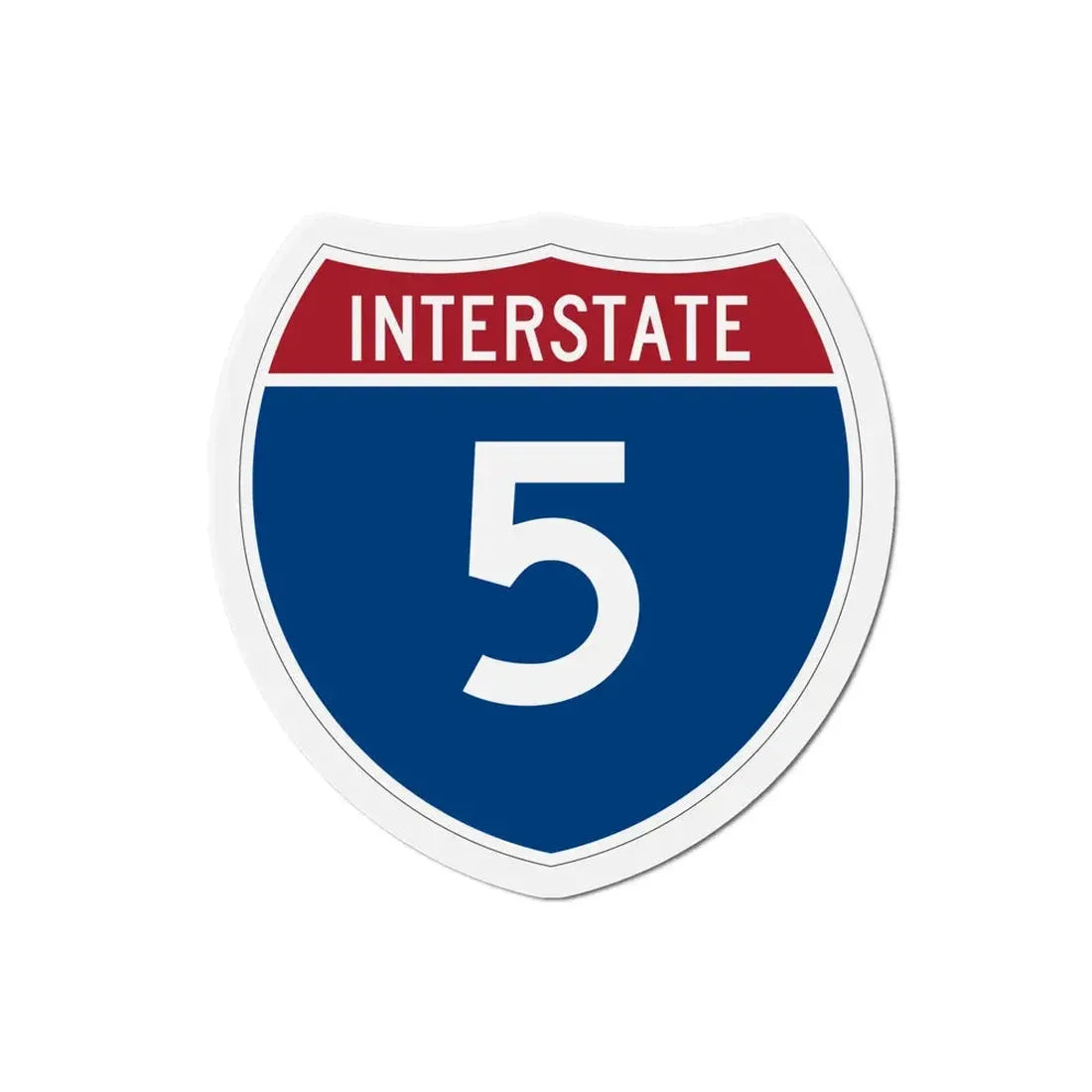 Interstate 5 (U.S. Highways) Refrigerator Magnet 5 Inch - The Sticker Space