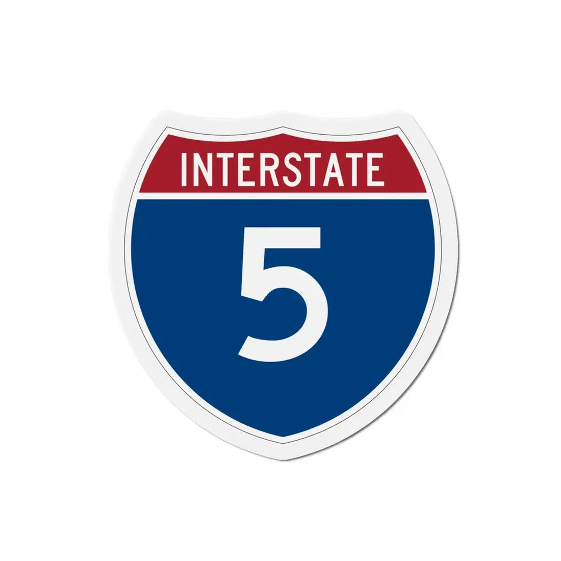 Interstate 5 (U.S. Highways) Refrigerator Magnet - The Sticker Space