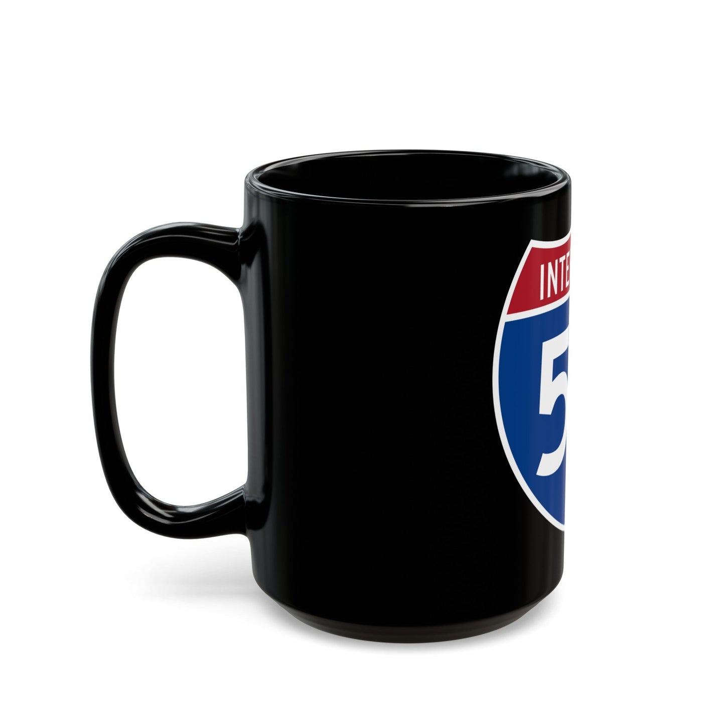 Interstate 55 (U.S. Highways) Black Coffee Mug-The Sticker Space