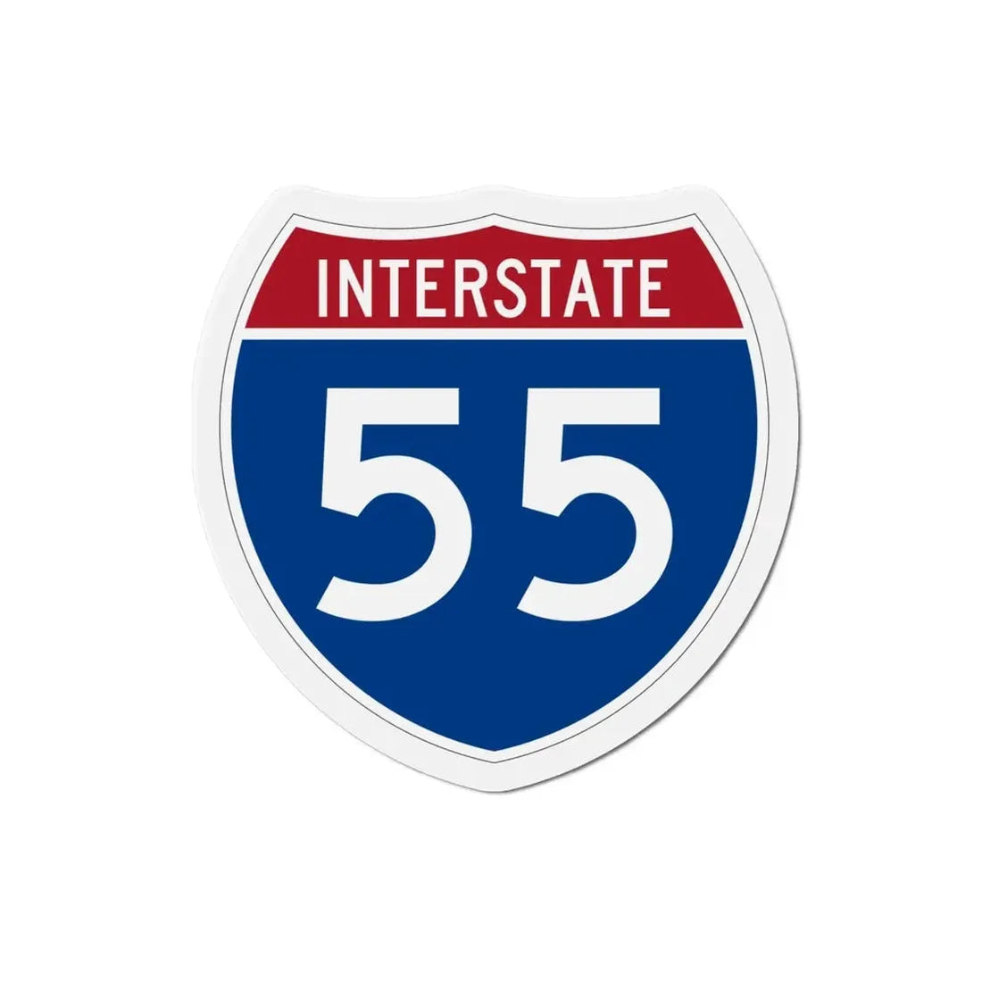 Interstate 55 (U.S. Highways) Refrigerator Magnet - The Sticker Space