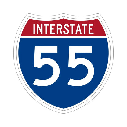 Interstate 55 (U.S. Highways) STICKER Vinyl Die-Cut Decal 4 Inch - The Sticker Space
