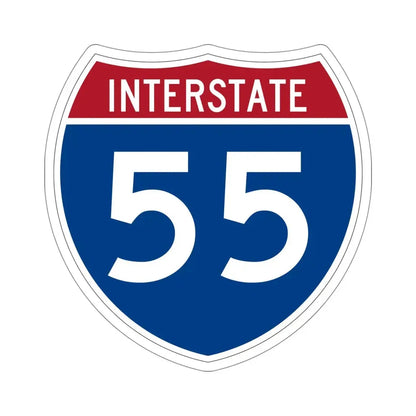 Interstate 55 (U.S. Highways) STICKER Vinyl Die-Cut Decal 5 Inch - The Sticker Space