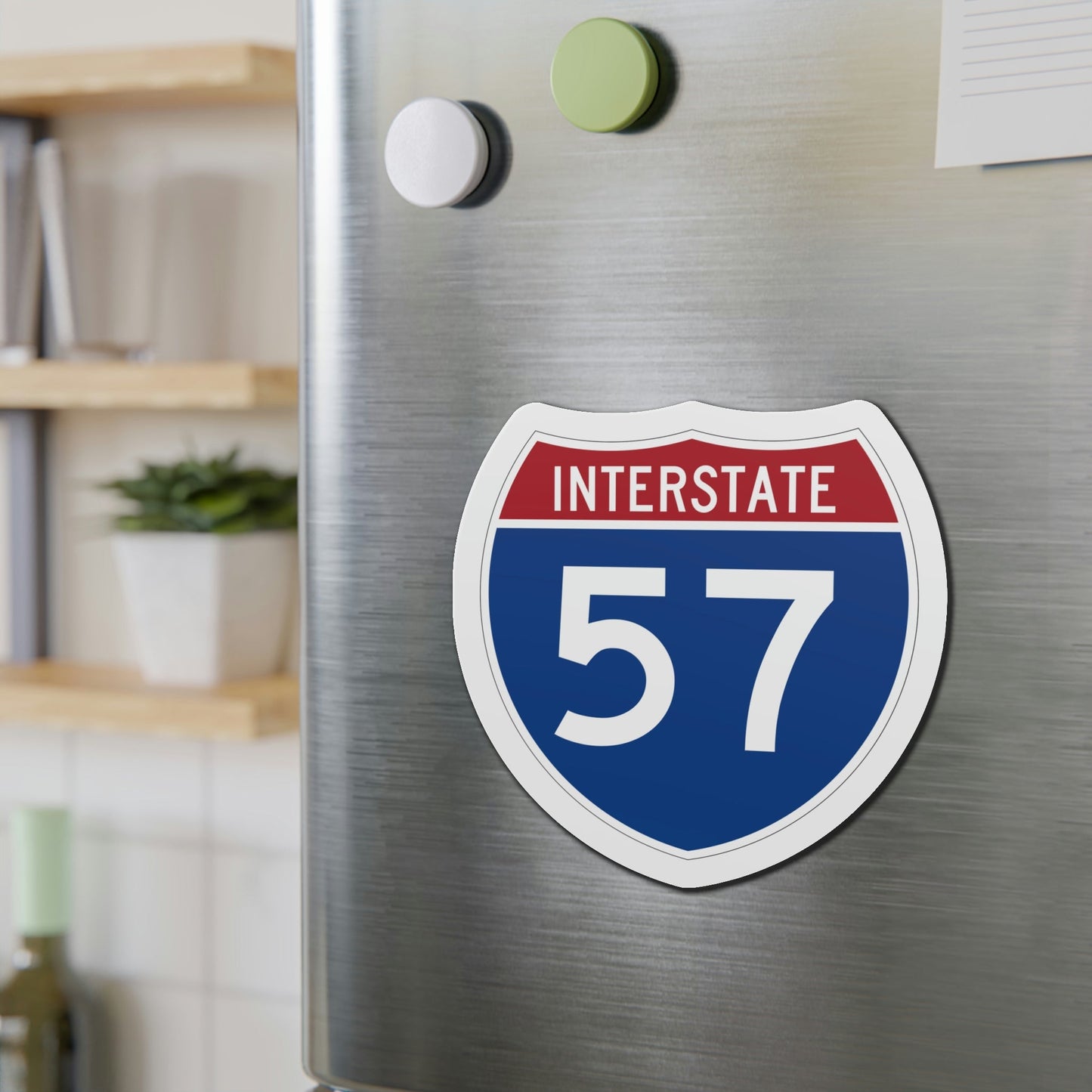 Interstate 57 (U.S. Highways) Die-Cut Magnet-The Sticker Space