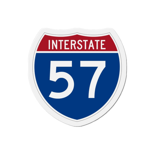 Interstate 57 (U.S. Highways) Die-Cut Magnet-2 Inch-The Sticker Space