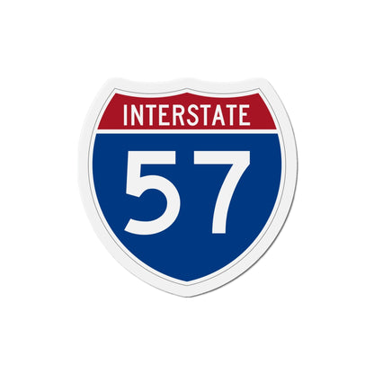 Interstate 57 (U.S. Highways) Die-Cut Magnet-5 Inch-The Sticker Space