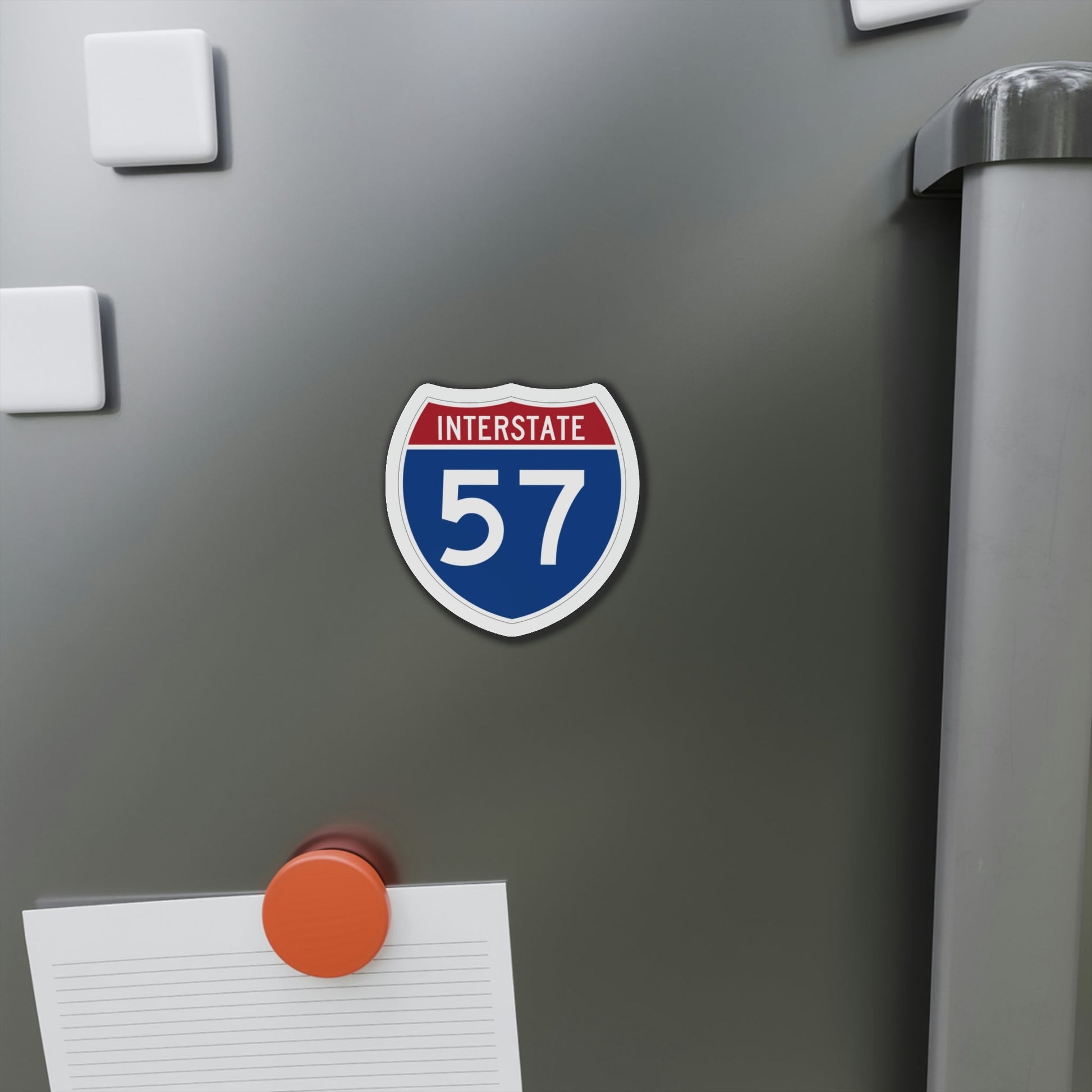 Interstate 57 (U.S. Highways) Die-Cut Magnet-The Sticker Space