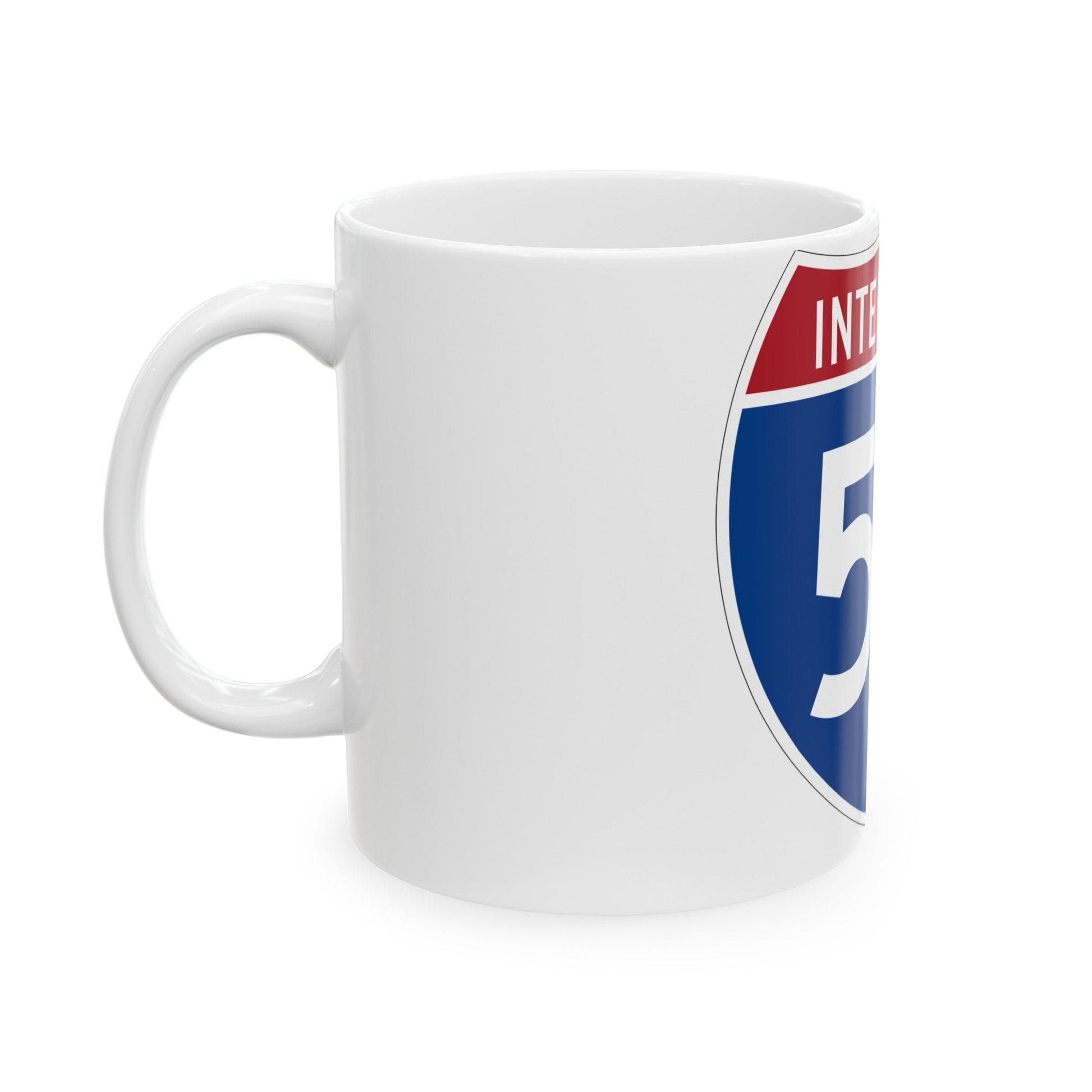 Interstate 57 (U.S. Highways) White Coffee Mug-The Sticker Space