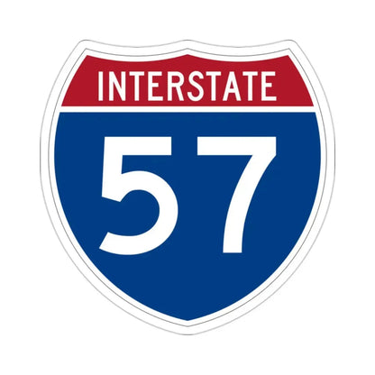 Interstate 57 (U.S. Highways) STICKER Vinyl Die-Cut Decal 2 Inch - The Sticker Space