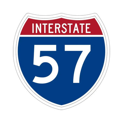 Interstate 57 (U.S. Highways) STICKER Vinyl Die-Cut Decal 5 Inch - The Sticker Space