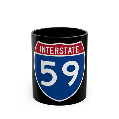 Interstate 59 (U.S. Highways) Black Coffee Mug-11oz-The Sticker Space