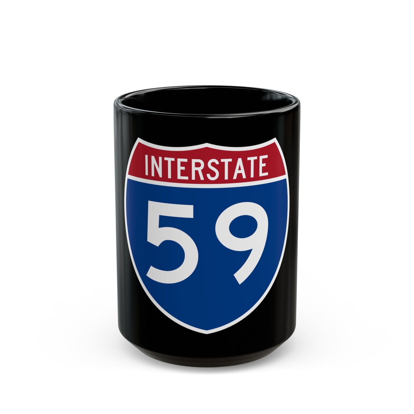 Interstate 59 (U.S. Highways) Black Coffee Mug-15oz-The Sticker Space