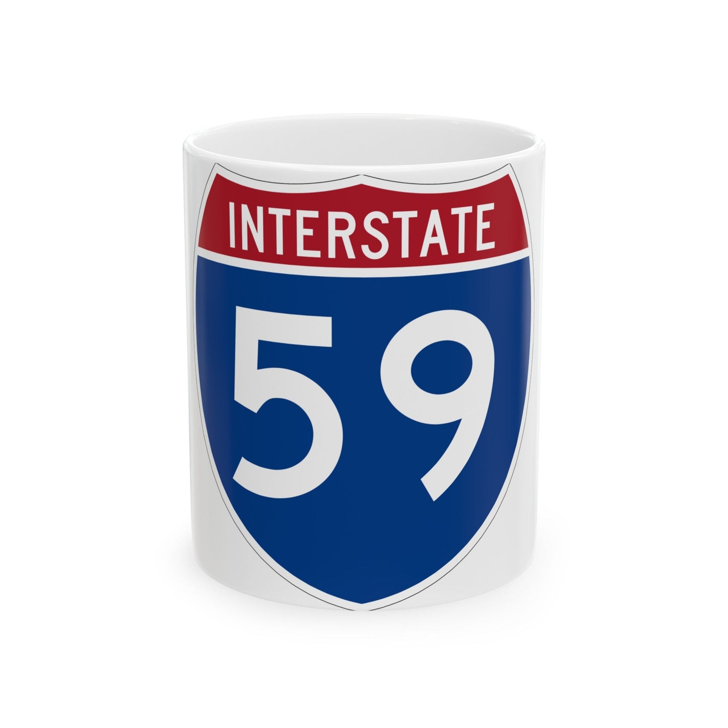 Interstate 59 (U.S. Highways) White Coffee Mug-11oz-The Sticker Space