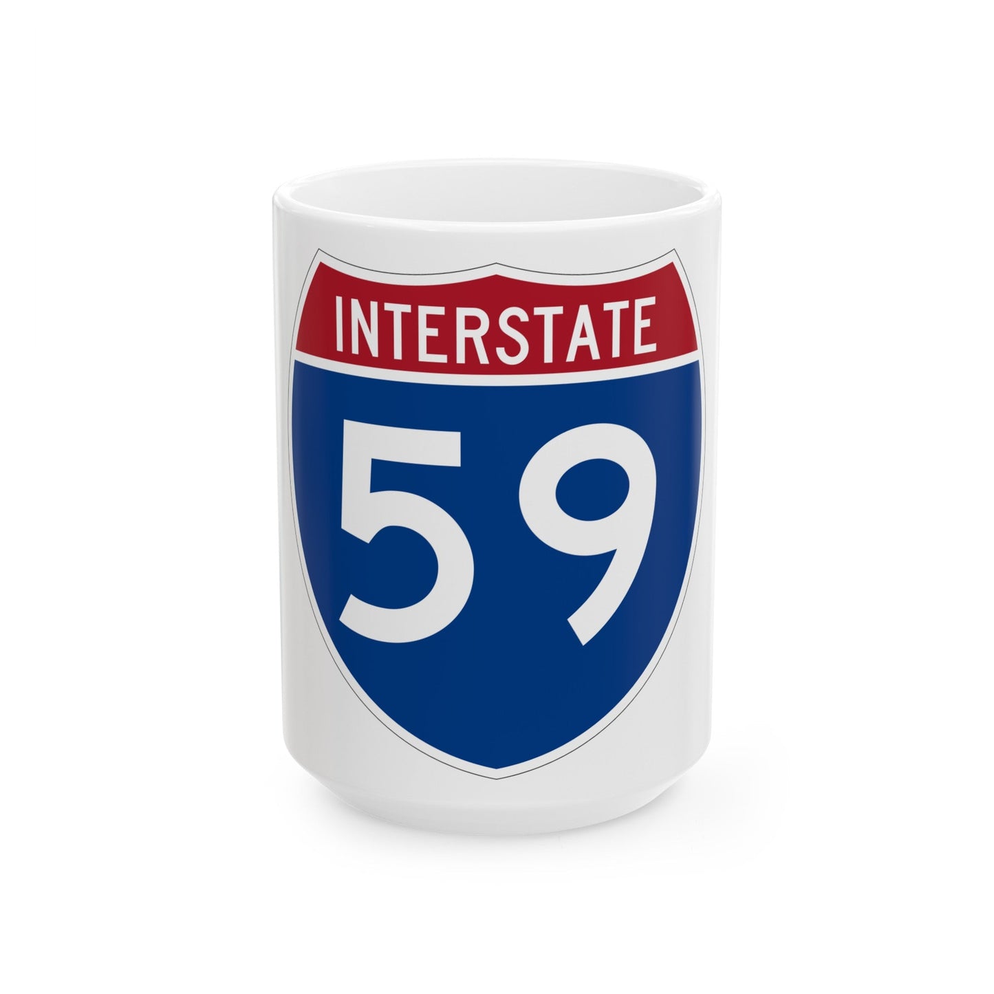 Interstate 59 (U.S. Highways) White Coffee Mug-15oz-The Sticker Space