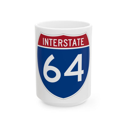 Interstate 64 (U.S. Highways) White Coffee Mug-15oz-The Sticker Space