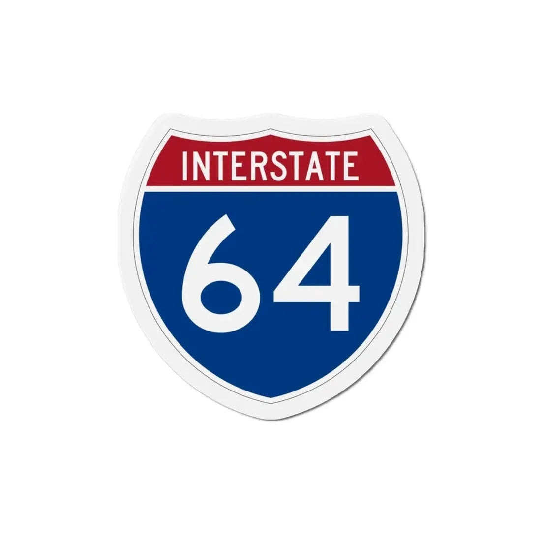 Interstate 64 (U.S. Highways) Refrigerator Magnet 3 Inch - The Sticker Space