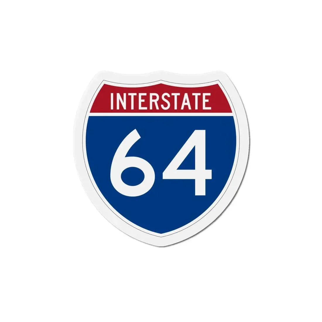Interstate 64 (U.S. Highways) Refrigerator Magnet 5 Inch - The Sticker Space