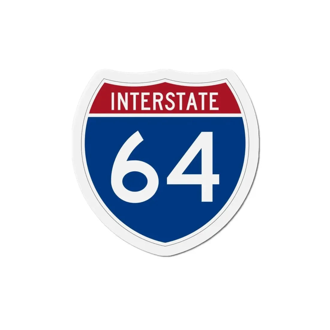Interstate 64 (U.S. Highways) Refrigerator Magnet - The Sticker Space