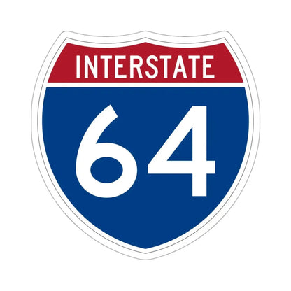 Interstate 64 (U.S. Highways) STICKER Vinyl Die-Cut Decal 3 Inch - The Sticker Space